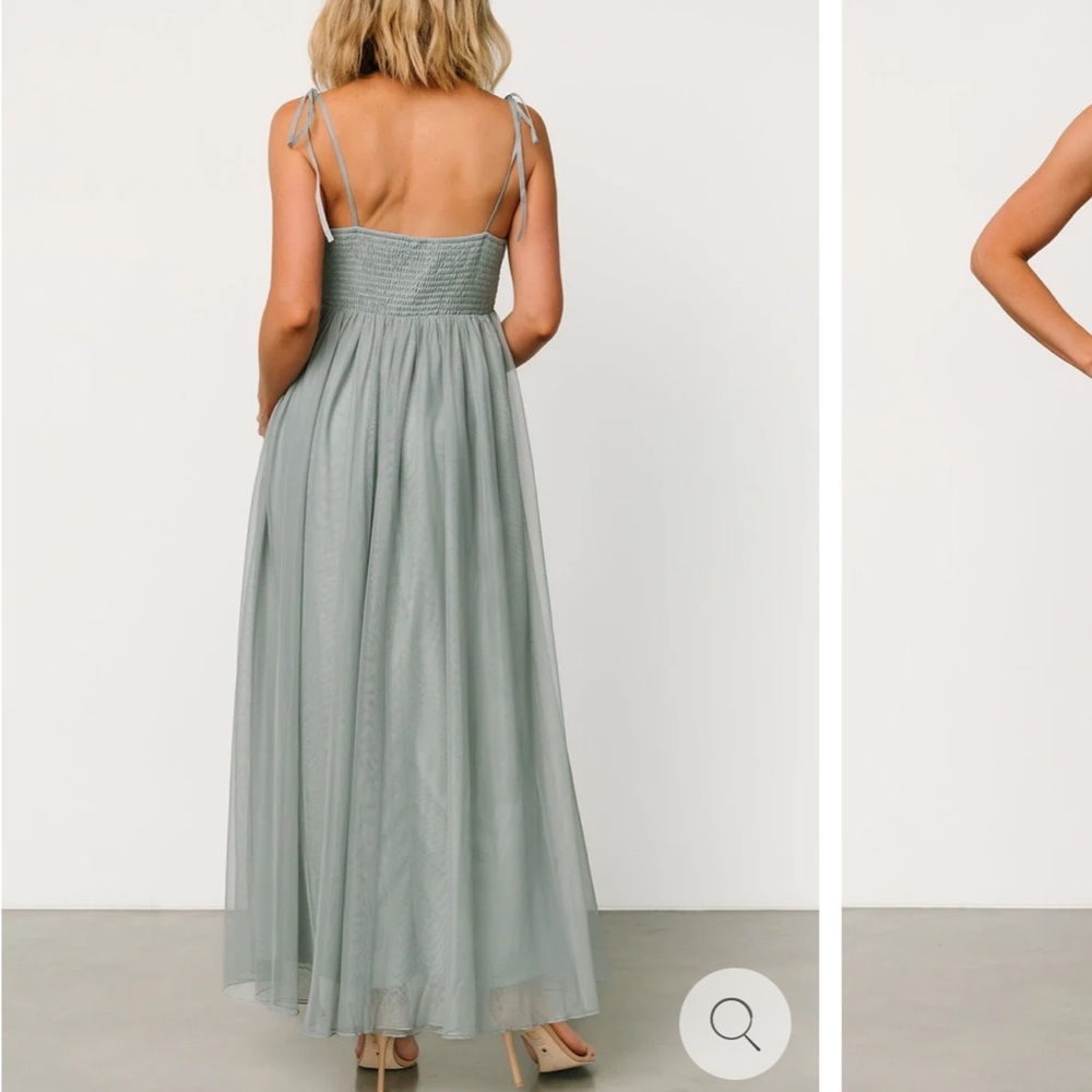 Baltic Born Sage Green Tulle Maxi Wedding Dress - Picture 2 of 3